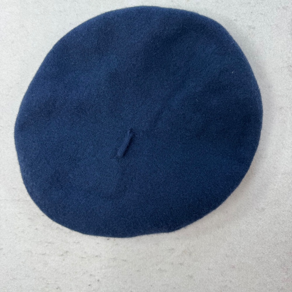 Parkhurst Wool Beret Hat Womens One Size Blue Made in Canada Parisian Tweed knit - Picture 12 of 12